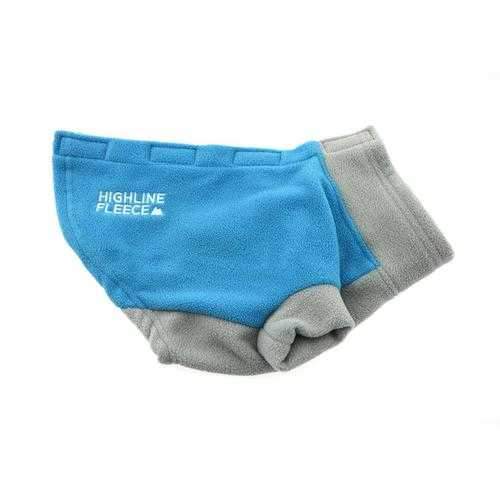 Highline Fleece Dog Coat by Doggie Design - Teal and Gray