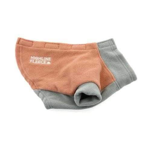 Highline Fleece Dog Coat by Doggie Design - Coral and Gray
