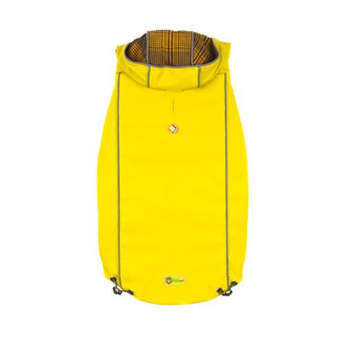 Reversible Elasto-Fit Dog Raincoat - Yellow