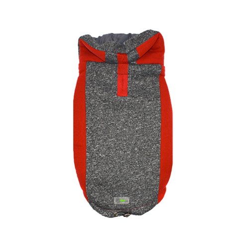 All Year Elasto-Fit Dog Hoodie - Red Marl