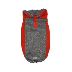 All Year Elasto-Fit Dog Hoodie - Red Marl