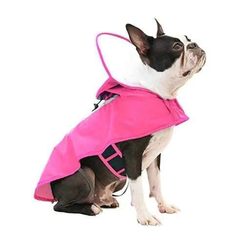 Gooby Adjustable Dog Raincoat - Pink