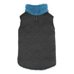 Zack and Zoey ThermaPet Quilted Dog Vest - Black with Blue