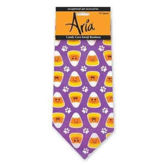 Aria Candy Corn Emoji Dog Bandana - Puruple