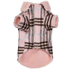 Zack and Zoey Elements Cuddle Plaid Dog Coat - Pink
