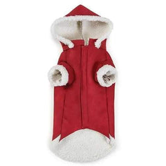 Zack and Zoey Elements Shearling Dog Coat - Burgundy