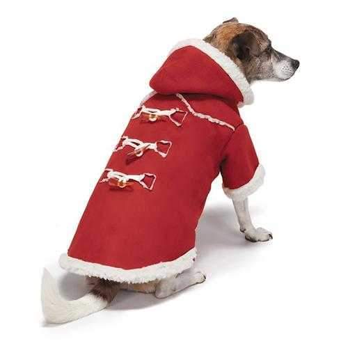 Zack and Zoey Elements Shearling Dog Coat - Burgundy