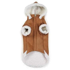 Zack and Zoey Elements Shearling Dog Coat - Chestnut