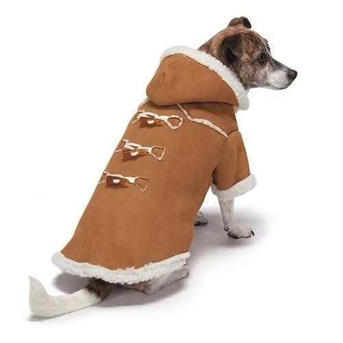 Zack and Zoey Elements Shearling Dog Coat - Chestnut
