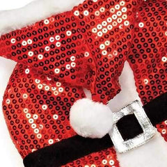 Zack and Zoey Sparkle Sequin Velvet Santa Dog Coat