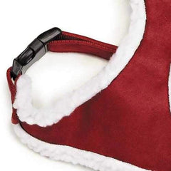 Zack and Zoey Shearling Dog Harness - Burgundy