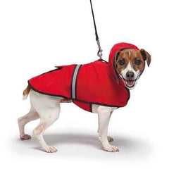 Casual Canine Reflective Hooded Dog Jacket - Red
