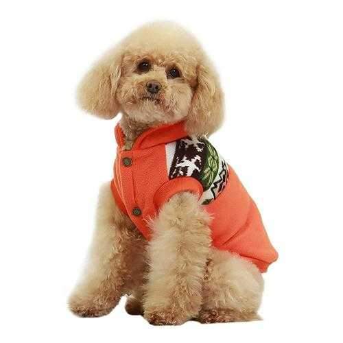 Aztec Fleece Dog Jacket by Dobaz - Orange