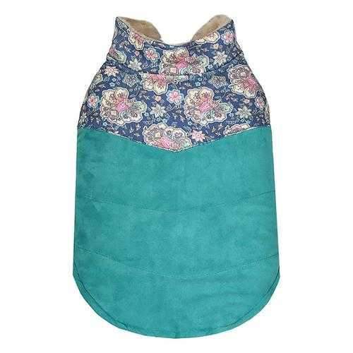 Paisley Dog Jacket by Parisian Pet - Teal