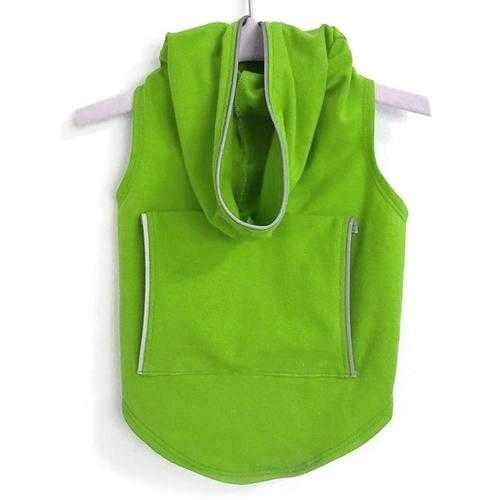 Dog Hoodie with Reflective Trim by Daisy and Lucy - Lime