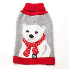 Chili's Polar Bear Dog Sweater - Red Multi