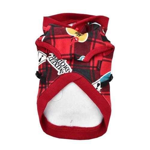 Vernon Hooded Dog Shirt By Puppia - Red