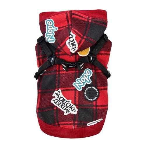 Vernon Hooded Dog Shirt By Puppia - Red