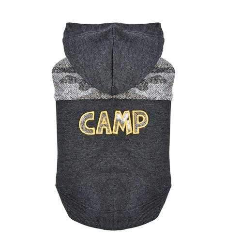 Camp Hooded Dog Shirt By Puppia - Grey