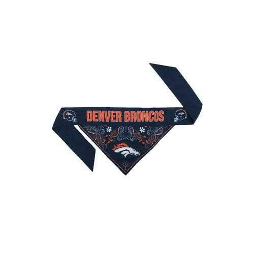 Denver Broncos Tie On Dog Bandana