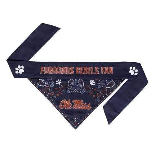 Ole Miss Rebels Tie On Dog Bandana