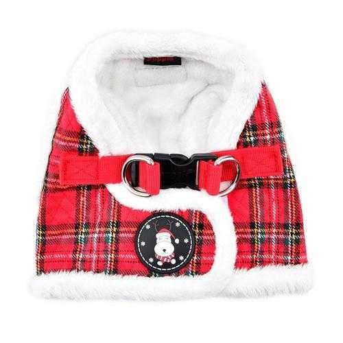 Blitzen Dog Harness Vest By Puppia - Red Plaid