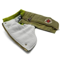 Army Runner Dog Coat by Dogo - Green