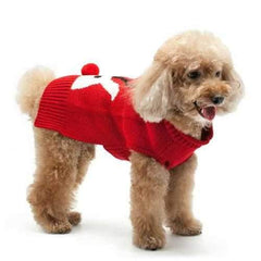 Red Nose Reindeer Dog Sweater by Dogo - Red