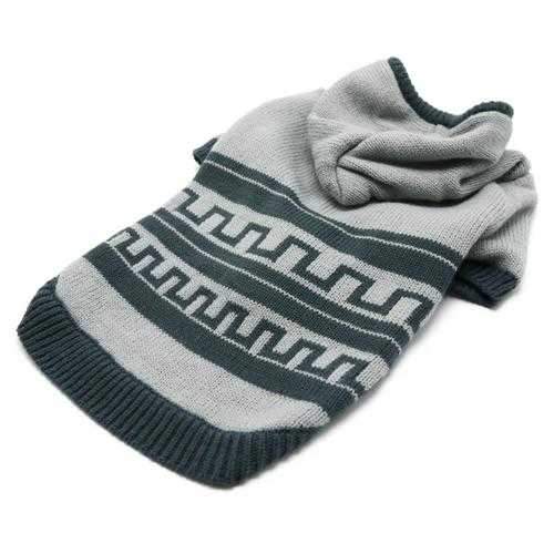 Pattern Sweater Dog Coat by Dogo - Gray