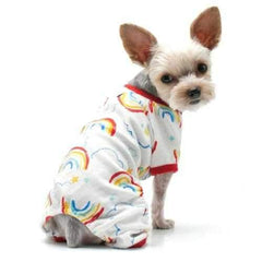 Rainbow Dog Pajamas by Dogo - Red