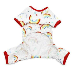 Rainbow Dog Pajamas by Dogo - Red