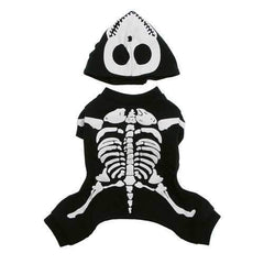 Skeleton Glow Bones Dog Costume by Casual Canine - Black