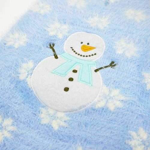 PuppyPAWer Snowman Dog Sweater by Dogo - Blue