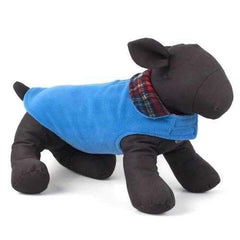 Worthy Dog Fargo Fleece Dog Jacket - Navy Plaid ii