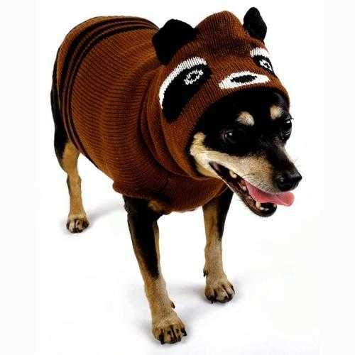 Worthy Dog Ricky The Raccoon Dog Hoodie - Brown