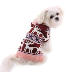 Zack and Zoey Elements Antler Dog Sweater - Pink