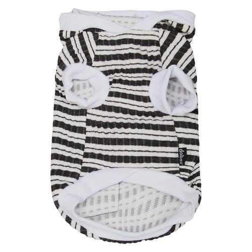 Dobaz Striped Knit Dog Hoodie - Navy & White