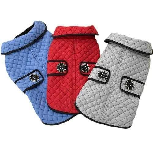 Daisy and Lucy Microfiber Quilted Dog Coat - Periwinkle