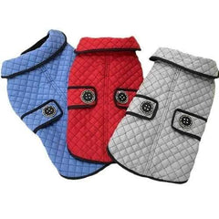 Daisy and Lucy Microfiber Quilted Dog Coat - Periwinkle