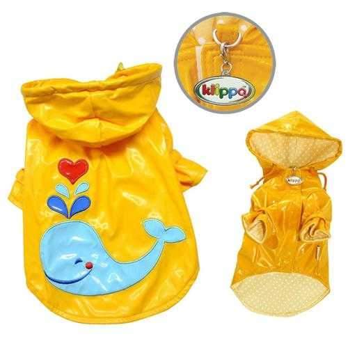Splashing Whale Dog Raincoat By Klippo