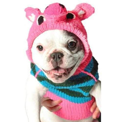 Handmade Pig Hooded Wool Dog Sweater