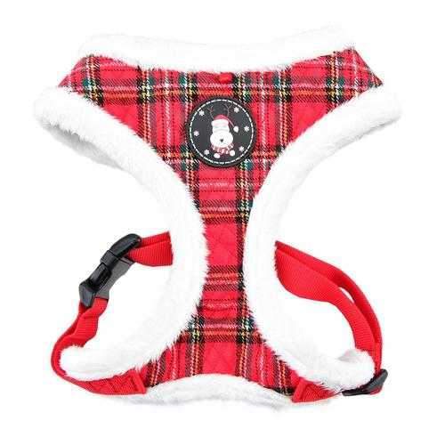 Blitzen Basic Style Dog Harness By Puppia - Red Plaid