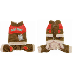 Corduroy Dog Jumpsuit - Camel