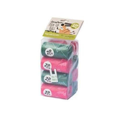 ZippyPaws Pick-Up Dog Waste Bags - Pink/Green