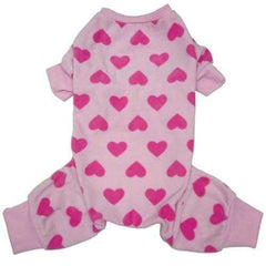 Lookin' Good Heart Dog Pajamas - Pink