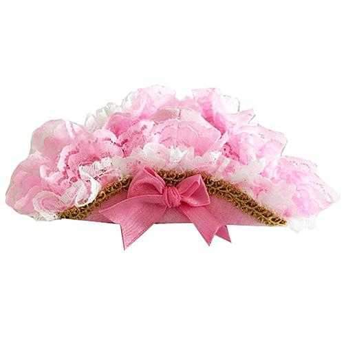 Victorian Lace Pirate Dog Hat - Pink
