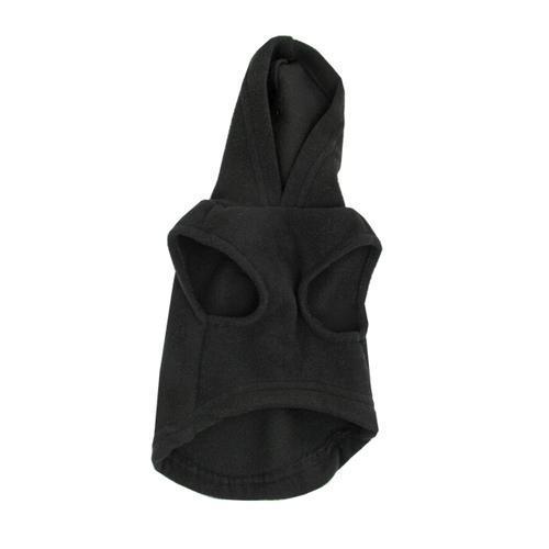Fleece Vest Hoodie Dog Harness by Gooby - Black