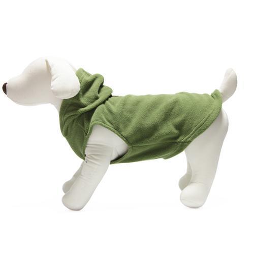 Fleece Vest Hoodie Dog Harness by Gooby - Green