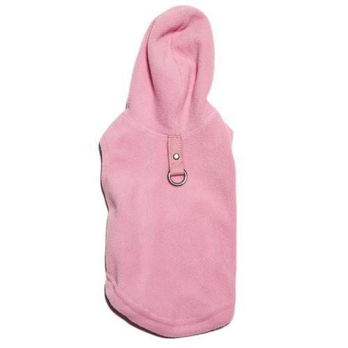 Fleece Vest Hoodie Dog Harness by Gooby - Pink