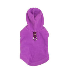 Fleece Vest Hoodie Dog Harness by Gooby - Purple